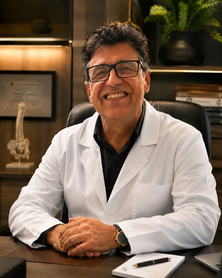 Astrogildo Naves em consultório clínico